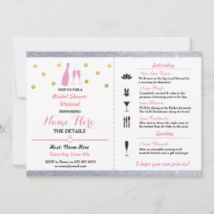 Fête des mariées Week-end Champagne Invitation