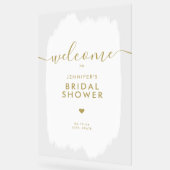 Fête des mariées Welcome Gold Script Peinture blan (Angle)