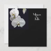 Fête des mariées White Orchid Invitation (Dos)
