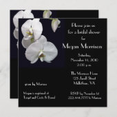 Fête des mariées White Orchid Invitation (Devant / Derrière)