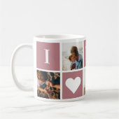 Fête des mères 5 Photo Collage I Love Mom Mug (Gauche)