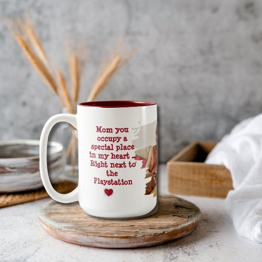Fête des mères amusantes Mug du fils