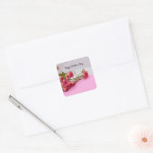 Fête des mères avec autocollant rose roses (Enveloppe)