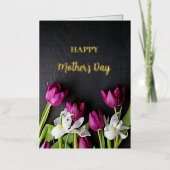 Fête des Mères avec carte de voeux pliée à l'huile (Recto)