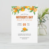 Fête des mères Brunch Citrus Oranges Invitation (Debout devant)