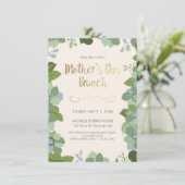 Fête des mères Brunch - Floral, invitation à la ve (Debout devant)