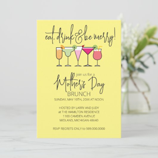 Fête des mères Brunch Invitations (Debout devant)