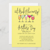 Fête des mères Brunch Invitations (Devant / Derrière)