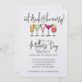 Fête des mères Brunch Invitations (Devant / Derrière)