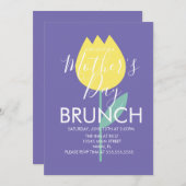 Fête des mères Brunch Tulip Floral Invitation (Devant / Derrière)