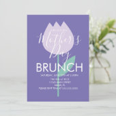 Fête des mères Brunch Tulip Floral Invitation (Debout devant)