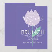 Fête des mères Brunch Tulip Floral Invitation (Devant / Derrière)