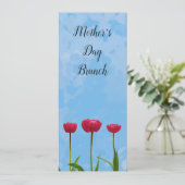 Fête des mères Brunch Tulips Invitation (Debout devant)