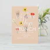 Fête des mères Brunch Wild Floral Invitation (Debout devant)