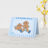 Fête des mères - Carte bébé jumelle (Fleur jaune)