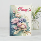 Fête des mères Carte de vacances Floral & botaniqu (Debout devant)