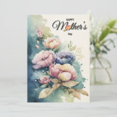 Fête des mères Carte de vacances Floral & botaniqu (Debout devant)
