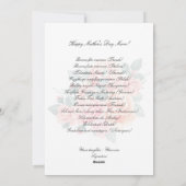 Fête des mères Carte de vacances Floral & botaniqu (Dos)