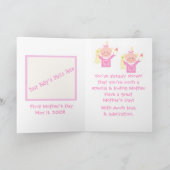 Fête des mères Carte de voeux Maman de filles jume (Intérieur)