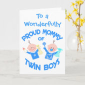 Fête des mères Carte de voeux Maman des jumeaux (Fleur jaune)