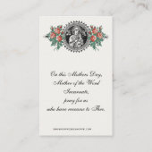 Fête des Mères Catholiques Souvenir Carte Sainte (Dos)