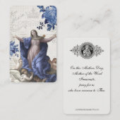 Fête des Mères Catholiques Souvenir Carte Sainte (Devant / Derrière)