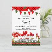 Fête des mères des tulipes du printemps Invitation (Debout devant)
