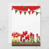 Fête des mères des tulipes du printemps Invitation (Dos)