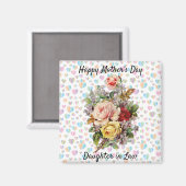Fête des mères Design floral élégant aimant (Recto/Verso)