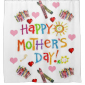 Fête des mères du rideau de douche (Devant)