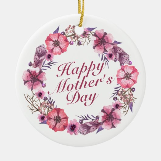 Fête des Mères Élégante Ornement de fleurs de cour (Devant)