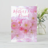Fête des Mères Fête des Cerisiers Roses Invitation (Debout devant)