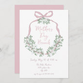 Fête des mères Fête des mères Invitation à Brunch (Devant / Derrière)