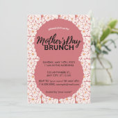Fête des Mères Florale Invitation Brunch (Debout devant)