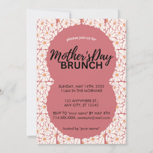 Fête des Mères Florale Invitation Brunch