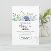 Fête des mères florales Brunch Invitation (Debout devant)