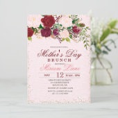 Fête des mères florales Brunch Invitation (Debout devant)