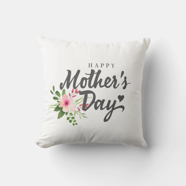 Fête des mères florales joyeuses | Oreiller (Recto)
