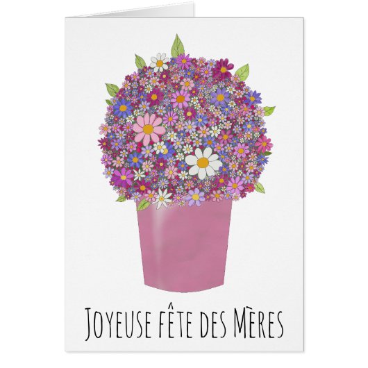 Fête des mères françaises Bouquet rose de fleurs (Devant)