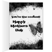 Fête des mères Goth rose Orange avec des crânes, C (Intérieur (Droit))