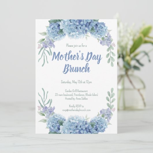 Fête des mères Invitation Brunch (Debout devant)