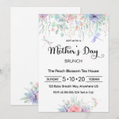 Fête des mères Invitation Brunch (Devant / Derrière)