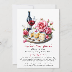 Fête des mères Invitation Brunch au fromage et au
