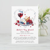 Fête des mères Invitation Brunch au fromage et au (Debout devant)