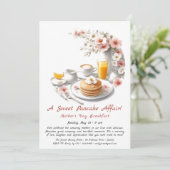 Fête des Mères Invitation Petit-déjeuner - Crêpes  (Debout devant)