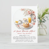 Fête des mères Invitation pour le petit-déjeuner - (Debout devant)
