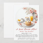 Fête des mères Invitation pour le petit-déjeuner - (Devant / Derrière)