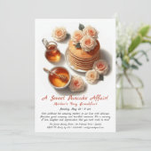 Fête des mères Invitation pour le petit-déjeuner - (Debout devant)