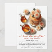 Fête des mères Invitation pour le petit-déjeuner - (Devant / Derrière)