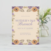 Fête des mères Invitations et Annonces fleurs (Debout devant)